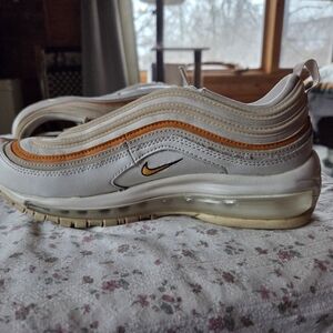 Nike Air Max 97 White and Orange Sneakers